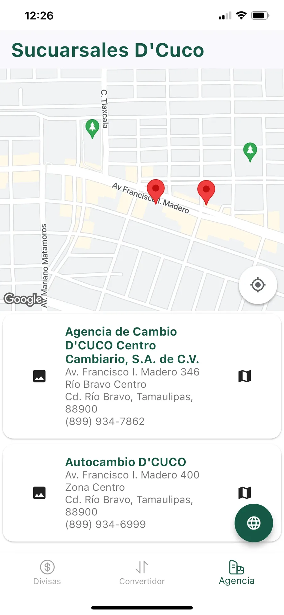 CUCO app screen 3