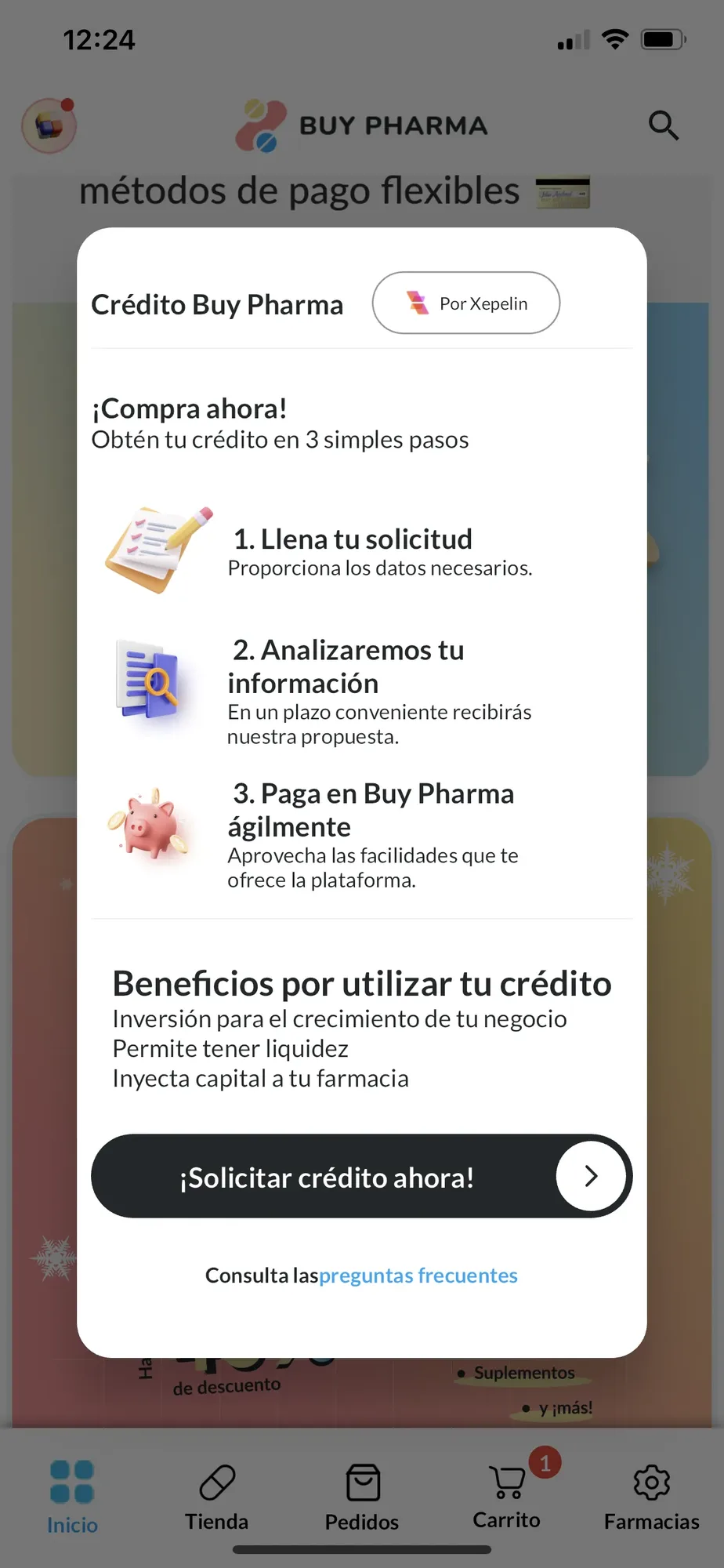 Pharma B2B app screen 3