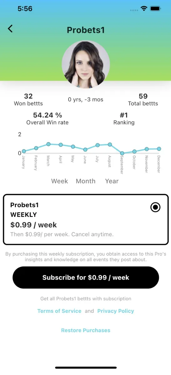 Ubetcha app screen 3