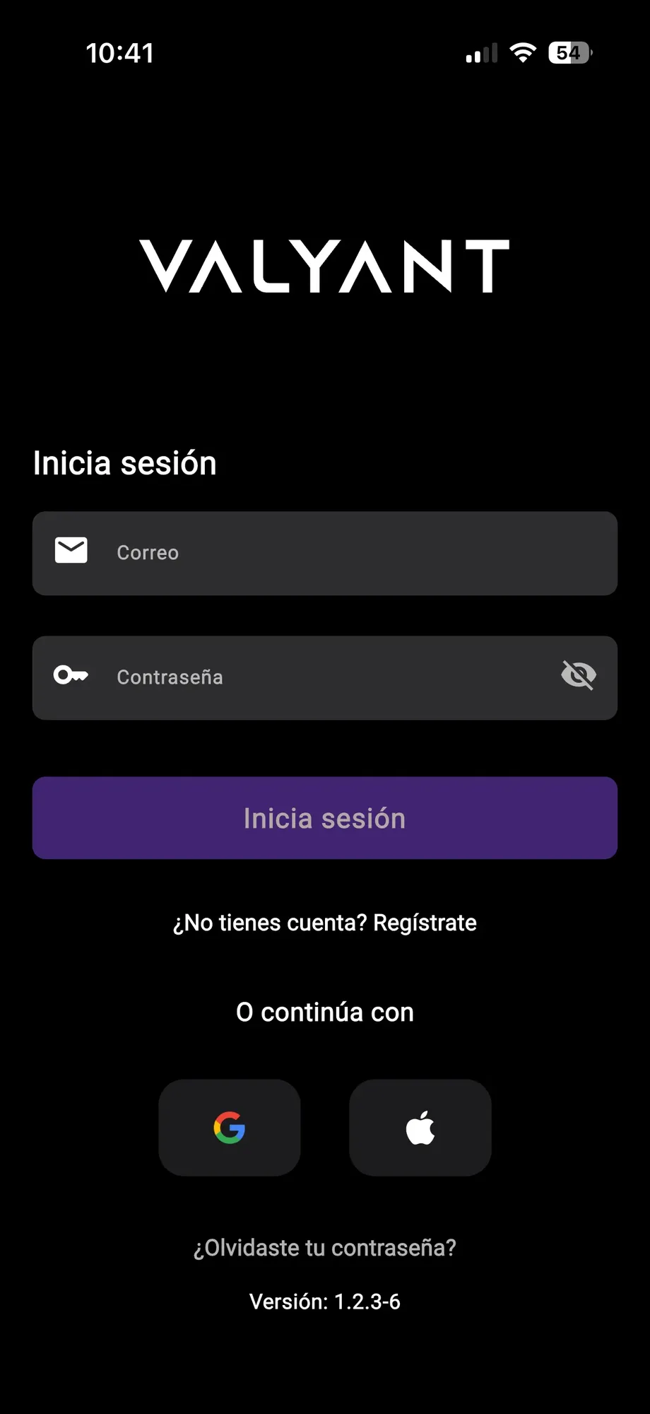 Valyant app screen 2
